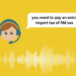 a call ask to pay extra import tax
