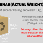 Calculation of actual weight