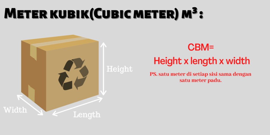 Meter kubik (Cubic Meter) m³: Kaedah pengiraan kargo logistik