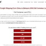 C.I.E.F Full Container Load web page