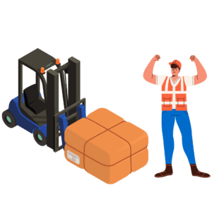 membawa forklift atau lebih banyak pekerja untuk unload kargo