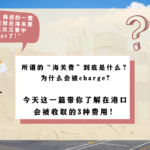 三种在海关会被收取的费用