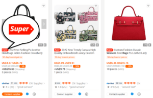 Alibaba charges lower prices than traditional retailers for the same products