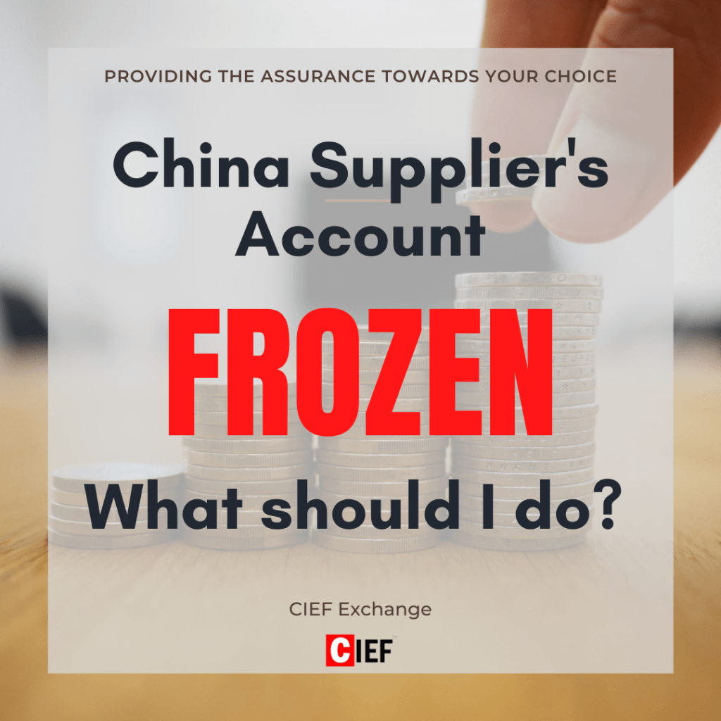 China Supplier's account frozen, what should I do?
