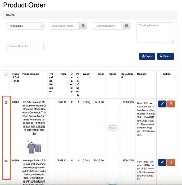 Choose Product to Pay