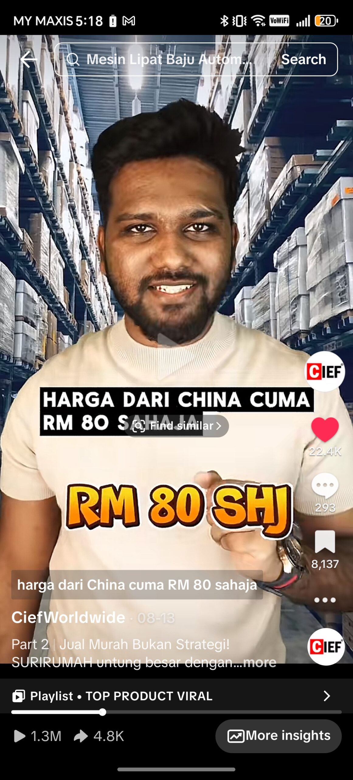 Perbandingan harga import dari 1688 vs harga jual Malaysia - Kipas Klip Viral