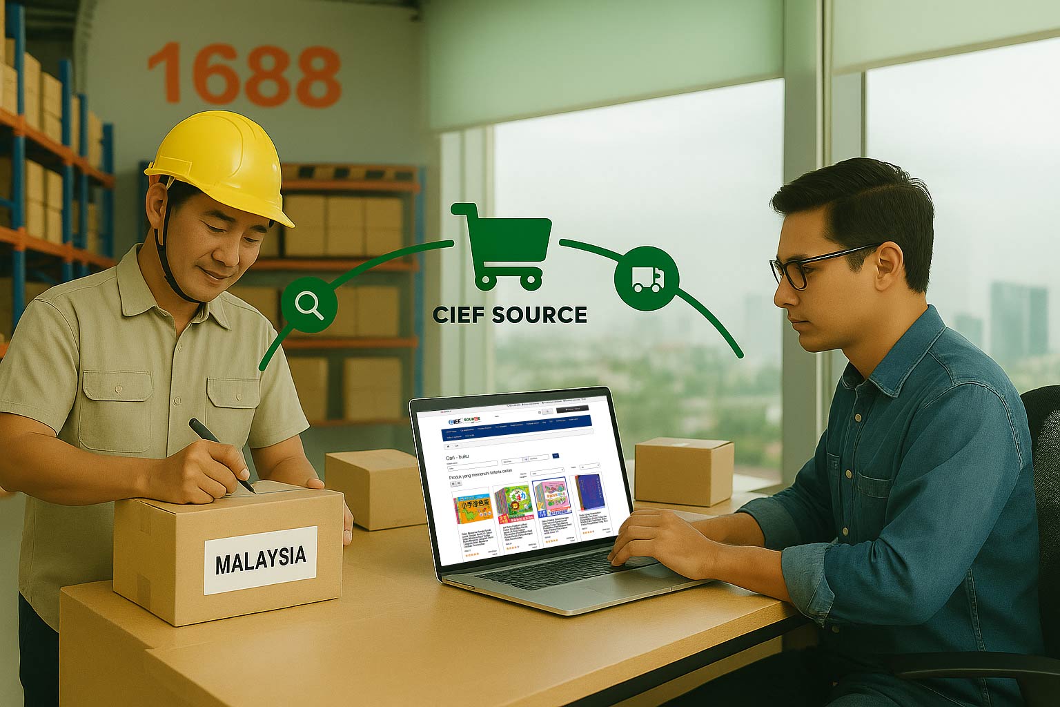 Platform CIEF SOURCE untuk import dari 1688 China dengan harga kilang sebenar