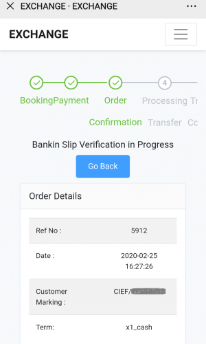 order confirmation order confirmation
